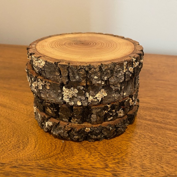 Other - 4 Decorative Wood Coasters